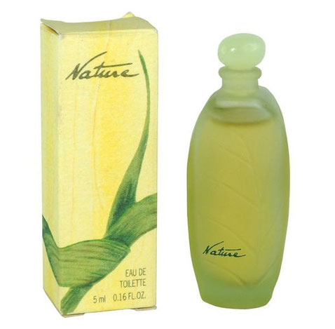 NATURE - EAU DE TOILETTE 5 ML : MINIATURE EN VERRE DEPOLI TEINTE VERT