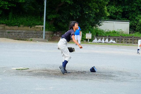 がんばって投げました。 かっこよかったです。