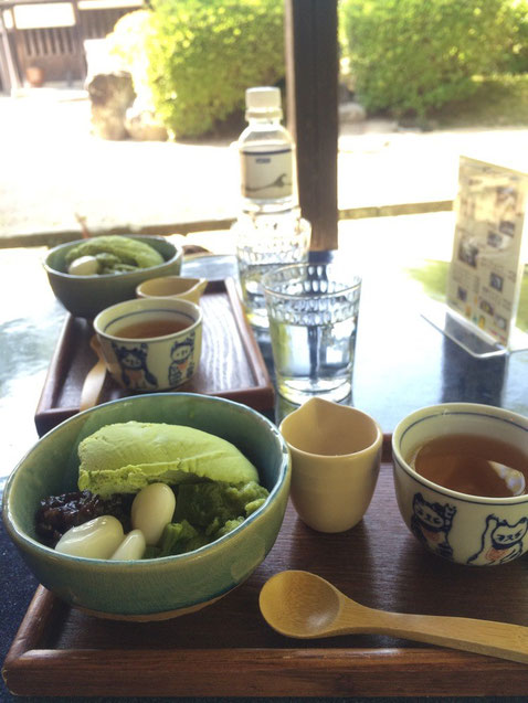 松江と云えばお茶どころ。お抹茶餡蜜 美味しかった