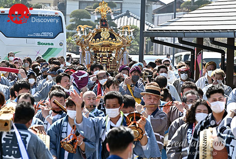 神輿渡御イベント, 2022年4月10日(日), 千葉県匝瑳市八日市場, 八重垣神社祇園祭