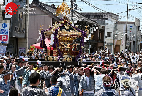 神輿渡御イベント, 2023年5月5日(祝), 千葉県匝瑳市八日市場, 八重垣神社祇園祭