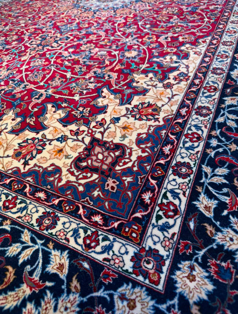 ESFAHAN wool&silk  SEIRAFIAN OLDマンチェスターウール　ドザール　約80Raj　ペア商品　