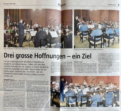 Zeitungsbericht Die Botschaft, 4. Mai 2026