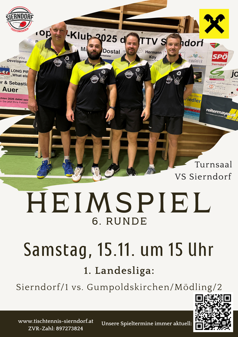 Sierndorf/1 bleibt nach dem 8:6-Auswärtssieg gegen Wiener Neudorf das Maß aller Dinge! Weiter geht es am Samstag daheim! BUFFET VORHANDEN!!! EINTRITT FREI!!!