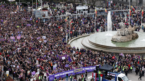 Dia de la Mucher 2026 in Madrid. Quelle: Público 08.03.2026