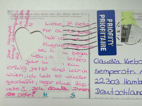 Dank Hypnose ist M.S. nach Wien geflogen