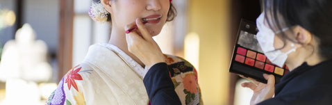江南市　写真スタジオ　【f-st.】Photo Studio エフエスティ　ご自宅でのヘアセット、メイクも対応します