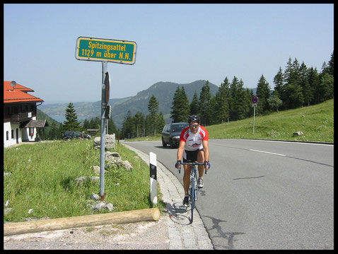 Am Spitzingsattel, höchster Punkt dieser Tour.