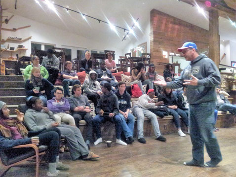 A gathering of some of our young adult leaders for an intense time of training