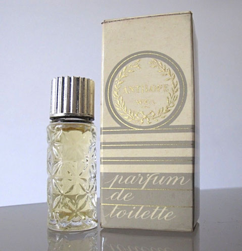 WEIL - ANTILOPE, PARFUM DE TOILETTE : FLACON DE SAC EN VERRE TRAVAILLE - IDENTIQUE A LA PHOTO PRECEDENTE