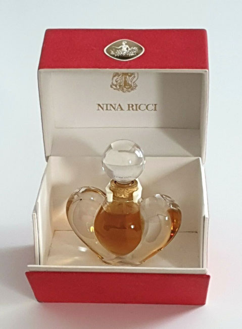 FAROUCHE - SUPERBE FLACON EN CRISTAL ENTIEREMENT TRANSPARENT : PARFUM A L'INTERIEUR - FLACON FABRICATION LALIQUE