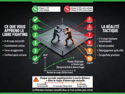 Enchaînements prolongés et risque réciproque - Pourquoi le blender du Libre Fighting augmente le danger mutuel