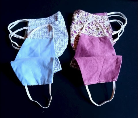 Two sets of everyday masks I sewed in the spring. © Griselka 2020