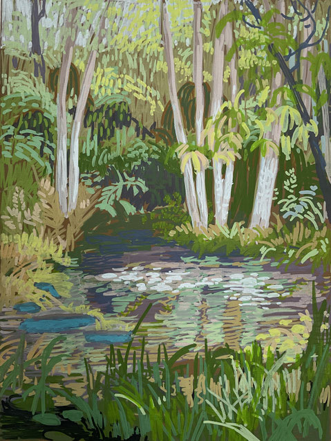 Asta Rode, Juwel (Auschnitt), Acrylstift auf Leinwand, 30x40cm, 2024