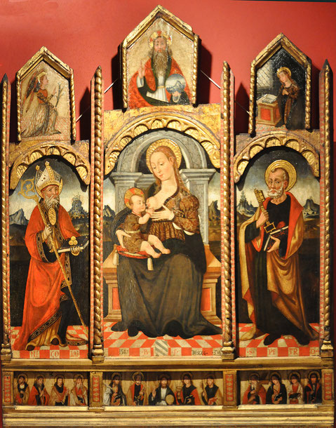 Guagno - Eglise Saint Nicolas - Triptyque de la Vierge allaitante