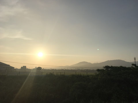 2019年７月12日　福山市神辺町川北　朝日　写真