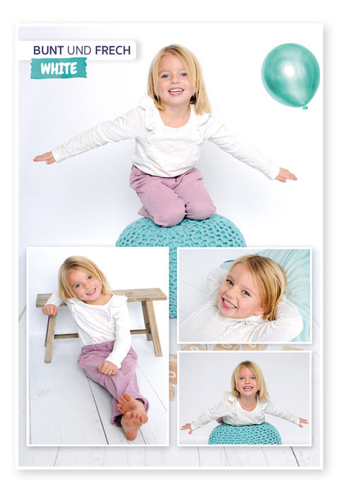 "White" unser cleaner Fotohintergrund für die Kindergartenfotografie