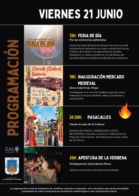 Programa de las Fiestas de San Juan en Salobreña
