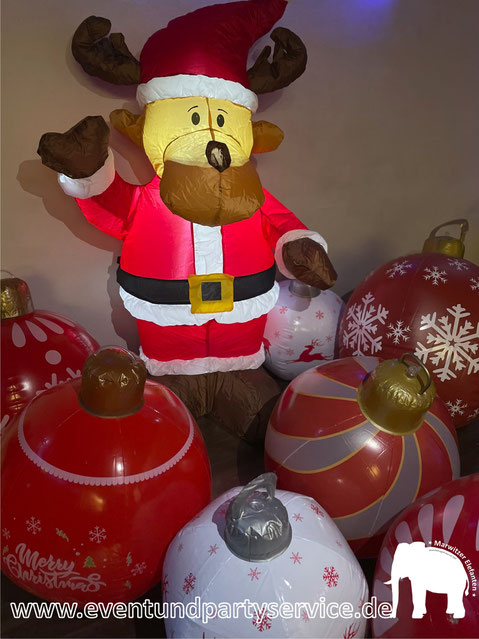 Santa Claus Nikolaus XXL-Weihnachtsmann aufblasbar Weihnachtsmann mieten in Marwitz mieten eventservice zeltverleih partyservice marwitz
