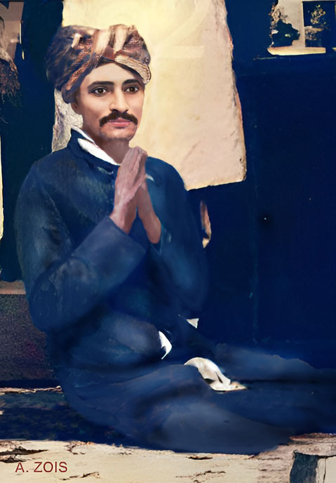 1922 : Meher Seth ( Meher Baba ). Image rendered by Anthony Zois.