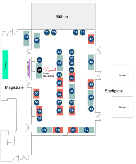 Hallenplan - Unser Stand: EG04