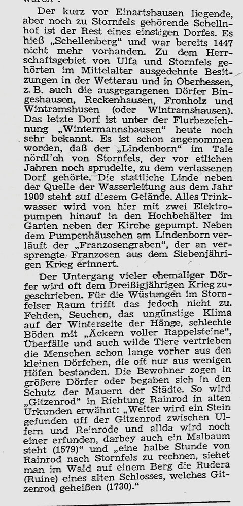 Ausschnitt aus Heimat im Bild vom 02.09.1970