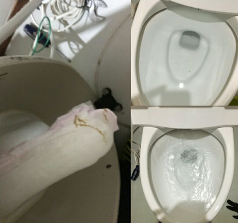 介護会社、訪問先トイレでの尿取りパッドのつまり