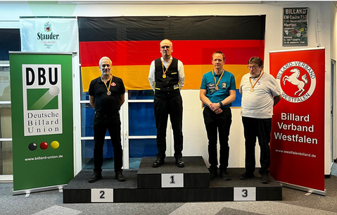 Siegerehrung DM im Einband: Arnd Riedel gewinnt Silber