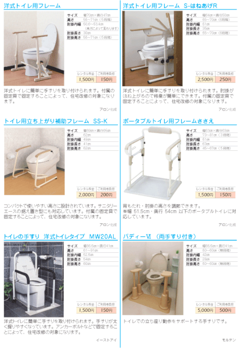 介護用品　トイレ用　手すり