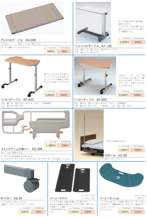 介護ベッド　特殊寝台付属品　楽匠S・楽匠シリーズ　