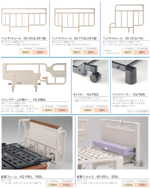 介護ベッド　特殊寝台付属品　楽匠S・楽匠シリーズ　