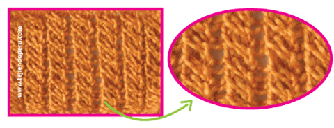 Cómo tejer el punto rejas caladas en dos agujas o palitos