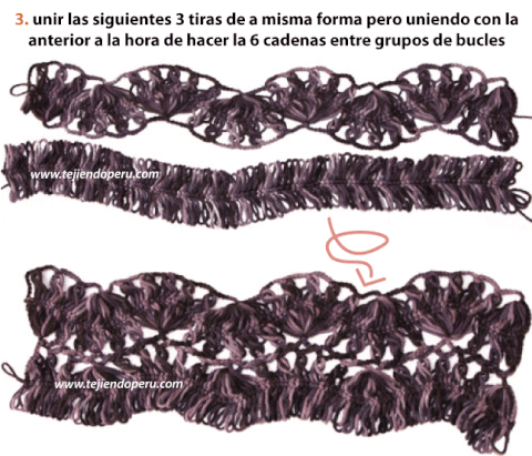 Cómo tejer un poncho en horquilla y dos agujas (hairpin lace poncho tutorial)