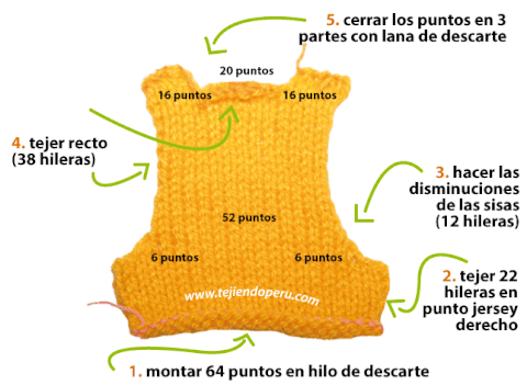 Tutorial: bolero cruzado para niñas tejido en dos agujas o palitos