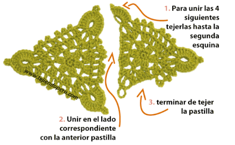 Cómo tejer una pastilla triangular a crochet - crochet triangular granny