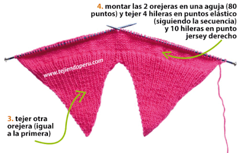 Tutorial: gorro tipo chullo para niños tejido en dos agujas o palitos