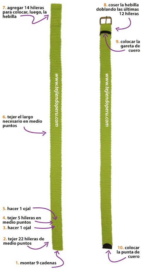 tutorial: correa tejida a crochet