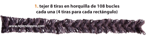 Cómo tejer un poncho en horquilla y dos agujas (hairpin lace poncho tutorial)