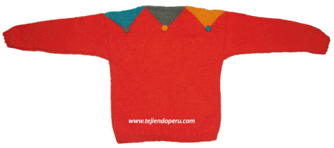 Tutorial: cómo tejer con 2 o más colores de lana (chompa arlequín para niños)