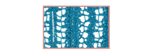 Cómo tejer el punto columnas de lazadas en dos agujas o palitos