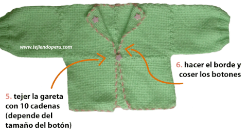 ropón o chaquetita en telar