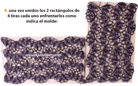 Cómo tejer un poncho en horquilla y dos agujas (hairpin lace poncho tutorial)