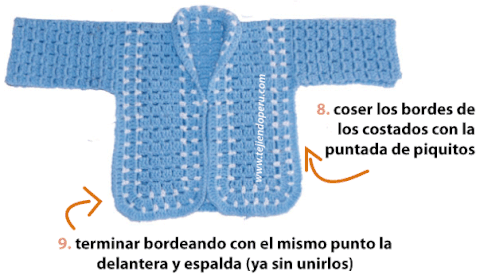 Ropon de online bebe a crochet