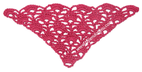 Cómo tejer el punto triangular en crochet