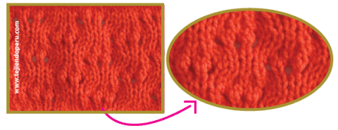 tutorial: punto burbujas tejido en dos agujas o palitos