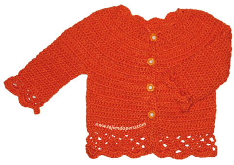 Abrigo a crochet para niña paso a paso top