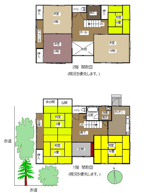 新潟県上越市吉川区河沢の中古住宅物件の間取り図