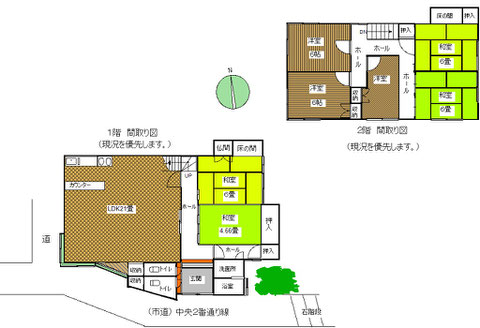 新潟県糸魚川市大字能生小泊にある中古住宅の間取り図