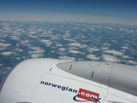 Im Anflug auf Oslo-Gardermoen.