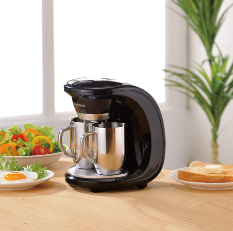 コーヒー　メーカー　自動　ギフト　キッチン　雑貨　2つ　ダブル　ツイン　エスプレッソ　ステンレス　マグ　カップ　２カップ　贈答　贈り物
